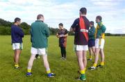 21 June 2004; Robbie Paul, Bradford Bulls, speaks to Meath players at a Meath football and Bradford Bulls Rugby League training session. Dalgan Park, Navan, Co. Meath. Picture credit; Damien Eagers / SPORTSFILE