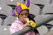 13 June 2004; A young Wexford fan awaits the start of the game. Guinness Leinster Senior Hurling Championship Semi-Final, Kilkenny v Wexford, Croke Park, Dublin. Picture credit; Brian Lawless / SPORTSFILE