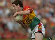 12 June 2004; Thomas Walsh, Carlow. Bank of Ireland Football Championship Qualifier, Round 1, Carlow v Down, Dr. Cullen Park, Carlow. Picture credit; Damien Eagers / SPORTSFILE