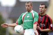 22 June 2004; John O'Flynn, Cork City, in action against Stephen Caffrey, Bohemians. eircom League Premier Division, Cork City v Bohemians, Turners Cross, Cork. Picture credit; David Maher / SPORTSFILE
