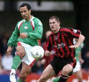 22 June 2004; Neale Fenn, Cork City, in action against Colin Hawkins, Bohemians. eircom League Premier Division, Cork City v Bohemians, Turners Cross, Cork. Picture credit; David Maher / SPORTSFILE