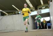 20 June 2004; Brendan Devenney, Donegal, runs out onto St Tighearnach's Park. Bank of Ireland Ulster Senior Football Championship Semi-Final, Donegal v Tyrone, St. Tighernach's Park, Clones, Co. Monaghan. Picture credit; Damien Eagers / SPORTSFILE