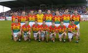 30 May 2004; The Carlow team. Bank of Ireland Leinster Senior Football Championship, Carlow v Laois, Dr. Cullen Park, Carlow. Picture credit; David Maher / SPORTSFILE