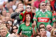 25 August 2013; A Mayo supporter reacts to a disallowed goal. GAA Football All-Ireland Senior Championship Semi-Final, Mayo v Tyrone, Croke Park, Dublin. Picture credit: Stephen McCarthy / SPORTSFILE
