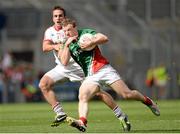 25 August 2013; Colm Boyle, Mayo, in action against Mark Donnelly, Tyrone. GAA Football All-Ireland Senior Championship Semi-Final, Mayo v Tyrone, Croke Park, Dublin. Picture credit: Oliver McVeigh / SPORTSFILE