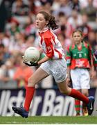 25 August 2013; Lauren Curran, representing Brideswell N.S. Athlone, Co. Roscommon, in action during the INTO/RESPECT Exhibition GoGames at the GAA Football All-Ireland Senior Championship Semi-Final between Mayo and Tyrone. Croke Park, Dublin. Picture credit: Brendan Moran / SPORTSFILE