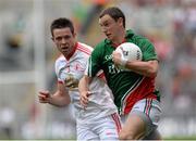 25 August 2013; Alan Freeman, Mayo, in action against Conor Clarke, Tyrone. GAA Football All-Ireland Senior Championship Semi-Final, Mayo v Tyrone, Croke Park, Dublin. Picture credit: Oliver McVeigh / SPORTSFILE