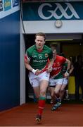 25 August 2013; Mayo captain Andy Moran leads his side out before the game. GAA Football All-Ireland Senior Championship Semi-Final, Mayo v Tyrone, Croke Park, Dublin. Picture credit: Brendan Moran / SPORTSFILE