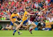 28 July 2013; David Burke, Galway, in action against Tony Kelly, Clare. GAA Hurling All-Ireland Senior Championship, Quarter-Final, Galway v Clare, Semple Stadium, Thurles, Co. Tipperary. Picture credit: Ray McManus / SPORTSFILE