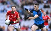 14 May 2023; Conor Early of Louth in action against Brian Fenton of Dublin during the Leinster GAA Football Senior Championship Final match between Dublin and Louth at Croke Park in Dublin. Photo by Piaras Ó Mídheach/Sportsfile