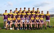 17 May 2023; The Wexford squad before the oneills.com Leinster GAA Hurling U20 Championship Final match between Offaly and Wexford at Netwatch Cullen Park in Carlow. Photo by Stephen Marken/Sportsfile