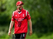 18 May 2023; Tyrone Kane of Munster Reds celebrates after catching out Simi Singh of Leinster Lightning during the Rario Inter-Provincial Cup match between Leinster Lightning and Munster Reds at Pembroke Cricket Club in Dublin. Photo by Tyler Miller/Sportsfile