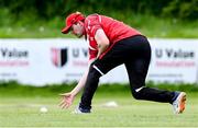 18 May 2023; Gareth Delaney of Munster Reds during the Rario Inter-Provincial Cup match between Leinster Lightning and Munster Reds at Pembroke Cricket Club in Dublin. Photo by Tyler Miller/Sportsfile
