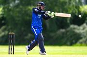 18 May 2023; Mark Donegan of Leinster Lightning during the Rario Inter-Provincial Cup match between Leinster Lightning and Munster Reds at Pembroke Cricket Club in Dublin. Photo by Tyler Miller/Sportsfile