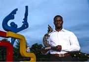 18 May 2023; Dr Tony O’Neill Sports Person of the Year Award winner Israel Olatunde during the UCD Athletic Union Council Sports Awards 2023 at the Astra Hall in University College Dublin, Dublin. Photo by Harry Murphy/Sportsfile