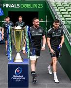 19 May 2023; Jack Conan and Ross Byrne during a Leinster Rugby captain's run at the Aviva Stadium in Dublin. Photo by Harry Murphy/Sportsfile