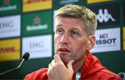 19 May 2023; Head coach Ronan O'Gara during the La Rochelle media conference at the Aviva Stadium in Dublin. Photo by Harry Murphy/Sportsfile