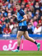 14 May 2023; Seán Bugler of Dublin celebrates after scoring his side's third goal during the Leinster GAA Football Senior Championship Final match between Dublin and Louth at Croke Park in Dublin. Photo by Piaras Ó Mídheach/Sportsfile