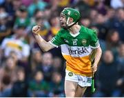 17 May 2023; Adam Screeney of Offaly celebrates after scoring a point during the oneills.com Leinster GAA Hurling U20 Championship Final match between Offaly and Wexford at Netwatch Cullen Park in Carlow. Photo by Piaras Ó Mídheach/Sportsfile