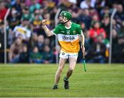 17 May 2023; Adam Screeney of Offaly celebrates after scoring a point during the oneills.com Leinster GAA Hurling U20 Championship Final match between Offaly and Wexford at Netwatch Cullen Park in Carlow. Photo by Piaras Ó Mídheach/Sportsfile