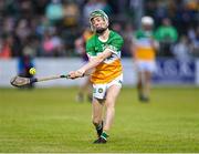 17 May 2023; Adam Screeney of Offaly takes a free during the oneills.com Leinster GAA Hurling U20 Championship Final match between Offaly and Wexford at Netwatch Cullen Park in Carlow. Photo by Piaras Ó Mídheach/Sportsfile