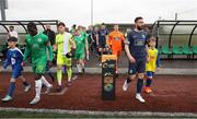 19 May 2023; Players make their way out for the start of the SSE Airtricity Men's First Division match between Kerry and Bray Wanderers at Mounthawk Park in Tralee, Kerry. Photo by Michael P Ryan/Sportsfile