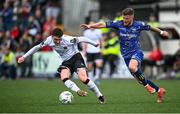 19 May 2023; Alfie Lewis of Dundalk in action against Adam McDonnell of Bohemians during the SSE Airtricity Men's Premier Division match between Dundalk and Bohemians at Oriel Park in Dundalk, Louth. Photo by Ramsey Cardy/Sportsfile
