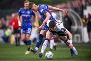 19 May 2023; Ryan O'Kane of Dundalk in action against Jay Benn of Bohemians during the SSE Airtricity Men's Premier Division match between Dundalk and Bohemians at Oriel Park in Dundalk, Louth. Photo by Ramsey Cardy/Sportsfile