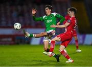 19 May 2023; John O'Donovan of Cork City in action against Niall Morahan of Sligo Rovers during the SSE Airtricity Men's Premier Division match between Cork City and Sligo Rovers at Turner's Cross in Cork. Photo by Stephen Marken/Sportsfile