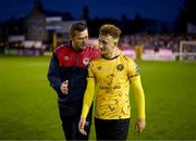 19 May 2023; St Patrick's Athletic interim manager Jon Daly and Sam Curtis after the SSE Airtricity Men's Premier Division match between Shelbourne and St Patrick's Athletic at Tolka Park in Dublin. Photo by Stephen McCarthy/Sportsfile