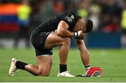 19 May 2023; Cheslin Kolbe of RC Toulon at the final whistle of the EPCR Challenge Cup Final match between Glasgow Warriors and RC Toulon at Aviva Stadium in Dublin. Photo by Brendan Moran/Sportsfile