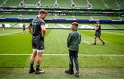 19 May 2023; Josh van der Flier and Luke Skelly during a Leinster Rugby captain's run at the Aviva Stadium in Dublin. Photo by Harry Murphy/Sportsfile