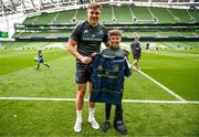 19 May 2023; Garry Ringrose with Luke Skelly during a Leinster Rugby captain's run at the Aviva Stadium in Dublin. Photo by Harry Murphy/Sportsfile