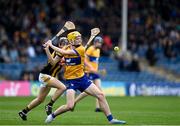 20 May 2023; Ronan Keane of Clare in action during the Electric Ireland GAA Hurling All-Ireland Minor Championship Semi-Final match between Clare and Kilkenny at FBD Semple Stadium in Thurles, Tipperary. Photo by Stephen Marken/Sportsfile