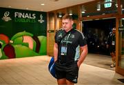 20 May 2023; Tadhg Furlong of Leinster arrives before the Heineken Champions Cup Final match between Leinster and La Rochelle at Aviva Stadium in Dublin. Photo by Harry Murphy/Sportsfile