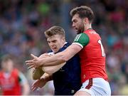 20 May 2023; Dylan Casey of Kerry in action against Aidan O'Shea of Mayo during the GAA Football All-Ireland Senior Championship Round 1 match between Kerry and Mayo at Fitzgerald Stadium in Killarney, Kerry. Photo by Piaras Ó Mídheach/Sportsfile