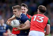 20 May 2023; Dylan Casey of Kerry in action against Diarmuid O’Connor and Aidan O'Shea, 13, of Mayo during the GAA Football All-Ireland Senior Championship Round 1 match between Kerry and Mayo at Fitzgerald Stadium in Killarney, Kerry. Photo by Piaras Ó Mídheach/Sportsfile