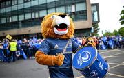 20 May 2023; Leinster mascot Leo the Lion before the Heineken Champions Cup Final match between Leinster and La Rochelle at Aviva Stadium in Dublin. Photo by Harry Murphy/Sportsfile