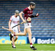 20 May 2023; Jason Rabbitte of Galway celebrates after scoring his side's first goal during the Electric Ireland GAA Hurling All-Ireland Minor Championship Semi-Final match between Galway and Cork at FBD Semple Stadium in Thurles, Tipperary. Photo by Stephen Marken/Sportsfile
