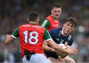 20 May 2023; David Clifford of Kerry in action against Jason Doherty of Mayo, 18, during the GAA Football All-Ireland Senior Championship Round 1 match between Kerry and Mayo at Fitzgerald Stadium in Killarney, Kerry. Photo by Piaras Ó Mídheach/Sportsfile