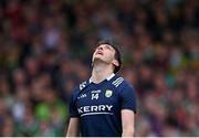 20 May 2023; David Clifford of Kerry reacts after a second half missed goal chance during the GAA Football All-Ireland Senior Championship Round 1 match between Kerry and Mayo at Fitzgerald Stadium in Killarney, Kerry. Photo by Piaras Ó Mídheach/Sportsfile