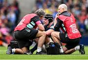 20 May 2023; James Ryan of Leinster receives treatment during the Heineken Champions Cup Final match between Leinster and La Rochelle at Aviva Stadium in Dublin. Photo by Ramsey Cardy/Sportsfile