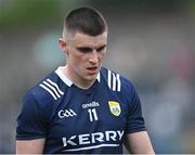 20 May 2023; Seán O'Shea of Kerry after his side's defeat in the GAA Football All-Ireland Senior Championship Round 1 match between Kerry and Mayo at Fitzgerald Stadium in Killarney, Kerry. Photo by Piaras Ó Mídheach/Sportsfile