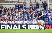 20 May 2023; Tadhg Furlong of Leinster leaves the pitch with an injury during the Heineken Champions Cup Final match between Leinster and La Rochelle at Aviva Stadium in Dublin. Photo by Ramsey Cardy/Sportsfile
