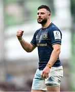 20 May 2023; Robbie Henshaw of Leinster celebrates winning a penalty during the Heineken Champions Cup Final match between Leinster and La Rochelle at Aviva Stadium in Dublin. Photo by Ramsey Cardy/Sportsfile