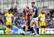 20 May 2023; Robbie Henshaw of Leinster leaves the pitch during the Heineken Champions Cup Final match between Leinster and La Rochelle at Aviva Stadium in Dublin. Photo by Ramsey Cardy/Sportsfile