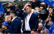 20 May 2023; Jonathan Sexton of Leinster reacts during the Heineken Champions Cup Final match between Leinster and La Rochelle at Aviva Stadium in Dublin. Photo by Harry Murphy/Sportsfile