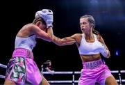 20 May 2023; Maisey Rose Courtney, right, and Kate Radomska during their flyweight bout at the 3Arena in Dublin. Photo by Stephen McCarthy/Sportsfile