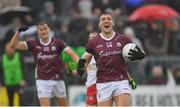 20 May 2023; Damien Comer of Galway celebrates at the final whistle after the GAA Football All-Ireland Senior Championship Round 1 match between Galway and Tyrone at Pearse Stadium in Galway. Photo by Ray Ryan/Sportsfile