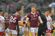 20 May 2023; Peter Cooke and Tomo Culhane of Galway after the game the GAA Football All-Ireland Senior Championship Round 1 match between Galway and Tyrone at Pearse Stadium in Galway. Photo by Ray Ryan/Sportsfile